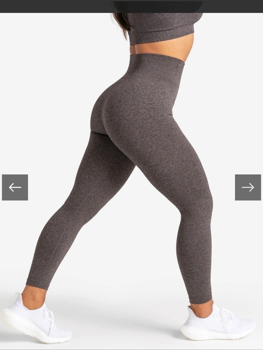 Pursue Fitness Core Seamless Leggings In Brown Marl. Size M